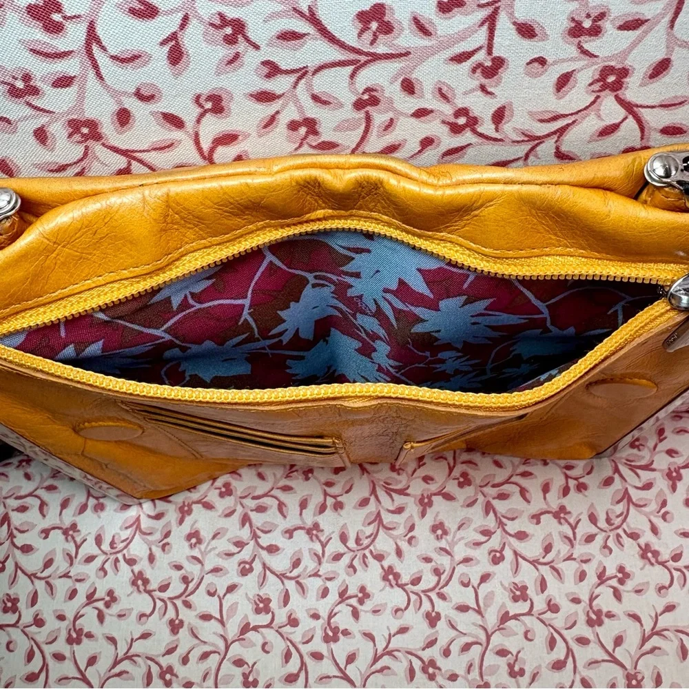 HOBO Mustard Yellow Lauren Leather Wallet